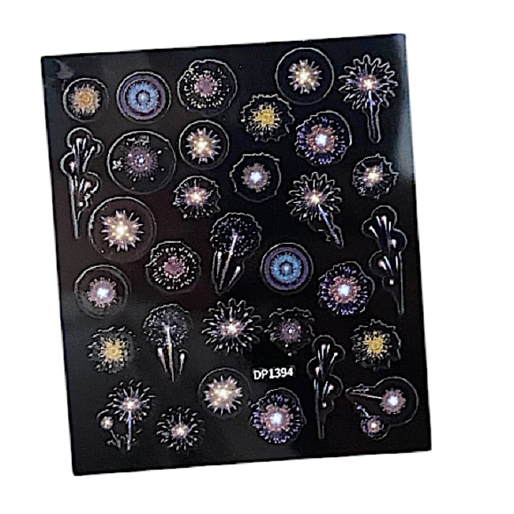 4 Sheets Starry Sky Nail Art Decals Luminous Planet Stickers Colorful Fireworks - Picture 5 of 6